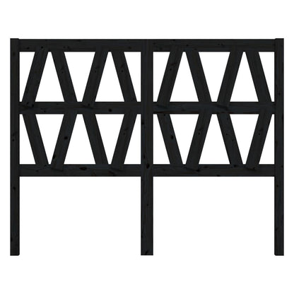 Testiera per Letto Nera 126x4x100 cm in Legno Massello di Pino - homemem39