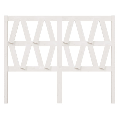 Testiera per Letto Bianca 146x4x100cm in Legno Massello di Pino