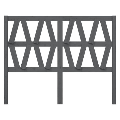 Testiera per Letto Grigia 146x4x100cm in Legno Massello di Pino - homemem39