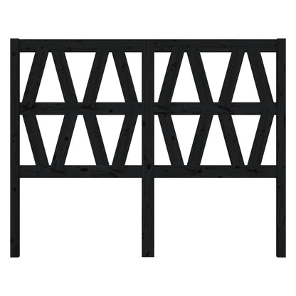 Testiera per Letto Nera 146x4x100 cm in Legno Massello di Pino - homemem39