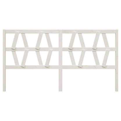 Testiera per Letto Bianca 206x4x100 cm Legno Massello di Pino - homemem39