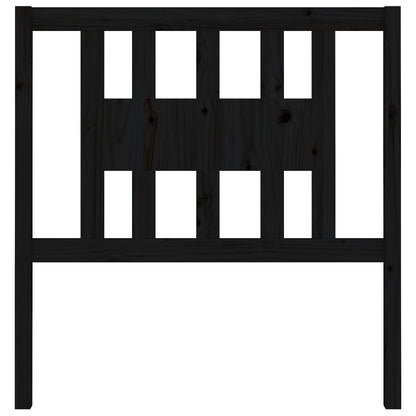 Testiera per Letto Nera 81x4x100 cm in Legno Massello di Pino - homemem39