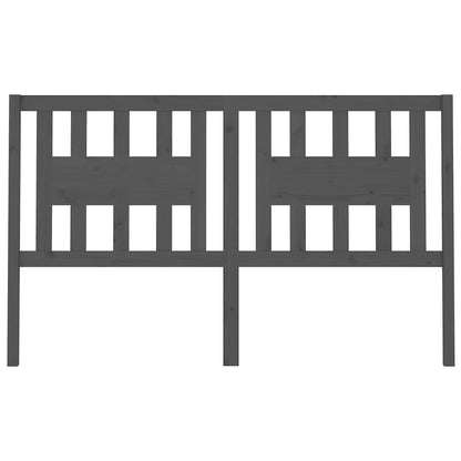 Testiera per Letto Grigia 126x4x100cm in Legno Massello di Pino - homemem39