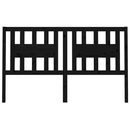 Testiera per Letto Nera 166x4x100 cm in Legno Massello di Pino - homemem39