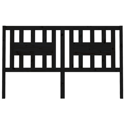 Testiera per Letto Nera 206x4x100 cm in Legno Massello di Pino - homemem39