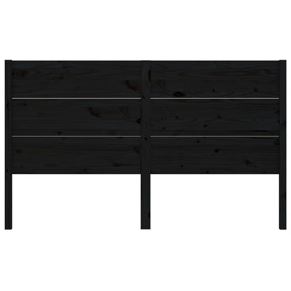Testiera per Letto Nera 206x4x100 cm in Legno Massello di Pino - homemem39