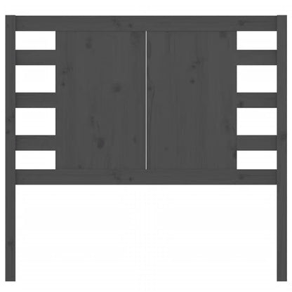 Testiera per Letto Grigia 96x4x100 cm in Legno Massello di Pino - homemem39