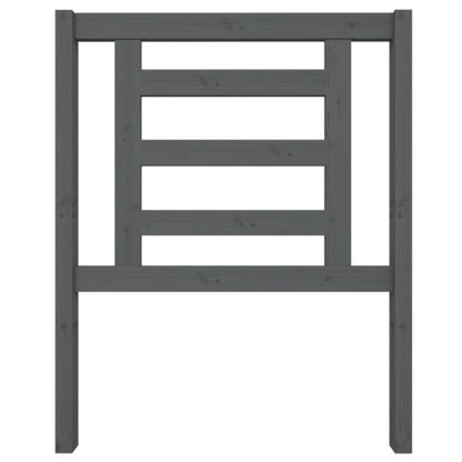 Testiera per Letto Grigia 81x4x100 cm in Legno Massello di Pino - homemem39