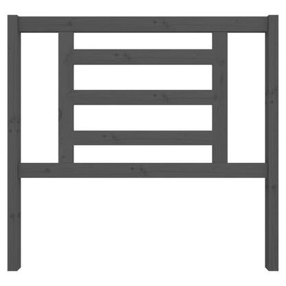 Testiera per Letto Grigia 106x4x100cm in Legno Massello di Pino - homemem39