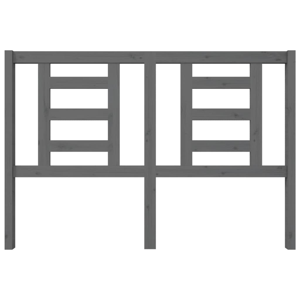 Testiera per Letto Grigia 146x4x100cm in Legno Massello di Pino - homemem39