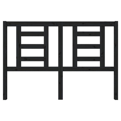 Testiera per Letto Nera 146x4x100 cm in Legno Massello di Pino - homemem39