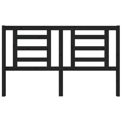 Testiera per Letto Nera 166x4x100 cm in Legno Massello di Pino