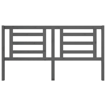 Testiera per Letto Grigia 186x4x100cm in Legno Massello di Pino