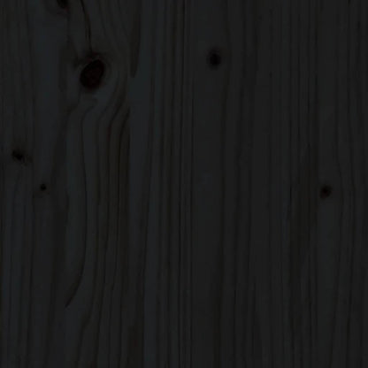 Testiera per Letto Nera 125,5x4x100cm in Legno Massello di Pino - homemem39