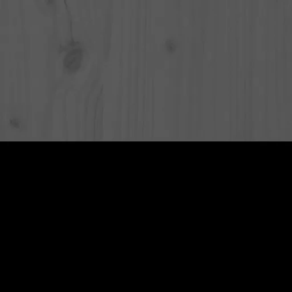 Testiera per Letto Grigia 95,5x4x100 cm Legno Massello di Pino - homemem39