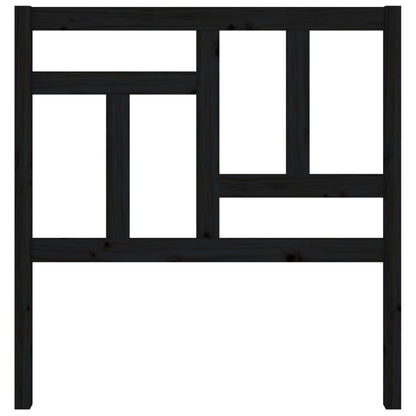 Testiera per Letto Nera 95,5x4x100 cm in Legno Massello di Pino - homemem39