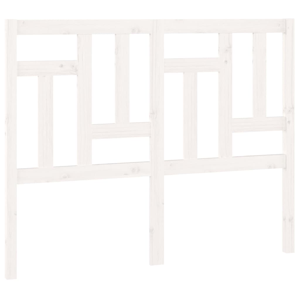 Testiera per Letto Bianca 145,5x4x100 cm Legno Massello di Pino