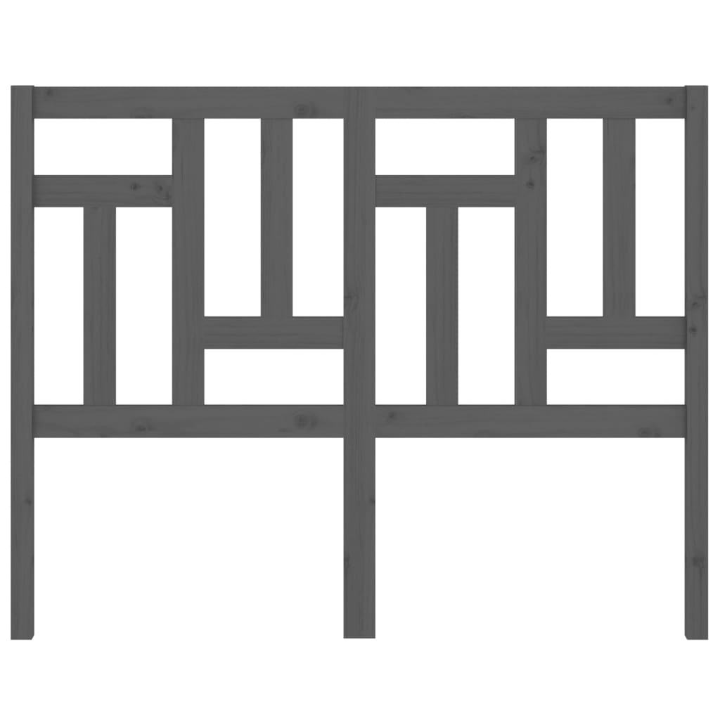 Testiera per Letto Grigia 205,5x4x100 cm Legno Massello di Pino - homemem39