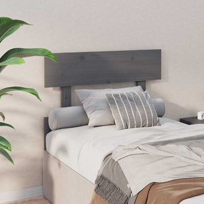 Testiera per Letto Grigia in Legno Massello di Pino