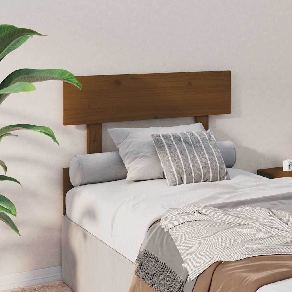 Testiera per Letto ambra 93,5x3x81 cm in Legno Massello di Pino