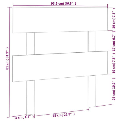 Testiera per Letto ambra 93,5x3x81 cm in Legno Massello di Pino