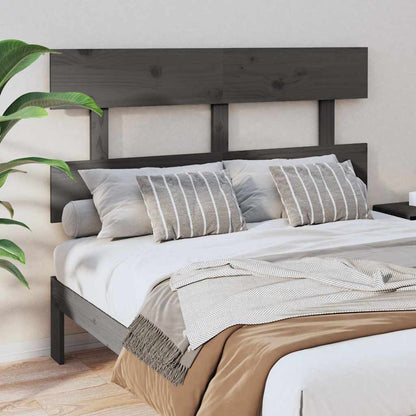 Testiera per Letto Grigia in Legno Massello di Pino