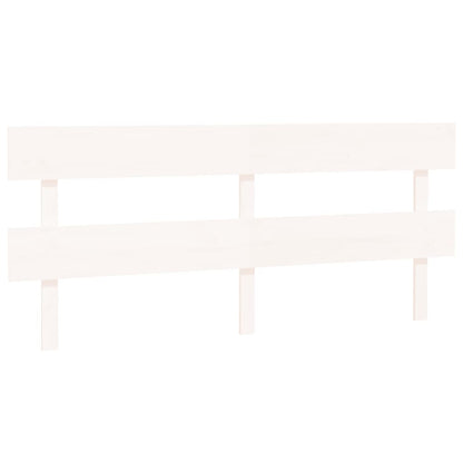 Testiera per Letto Bianca 184x3x81 cm in Legno Massello di Pino - homemem39