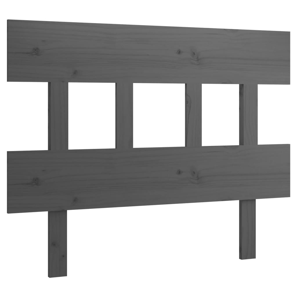 Testiera per Letto Grigia 103,5x3x81 cm Legno Massello di Pino - homemem39