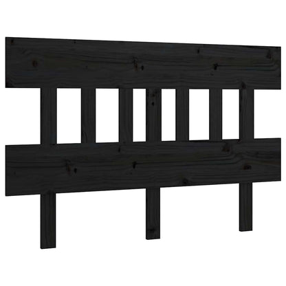 Testiera per Letto Nera Legno Massello di Pino