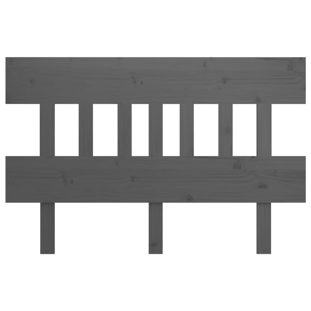 Testiera per Letto Grigia 143,5x3x81 cm Legno Massello di Pino - homemem39