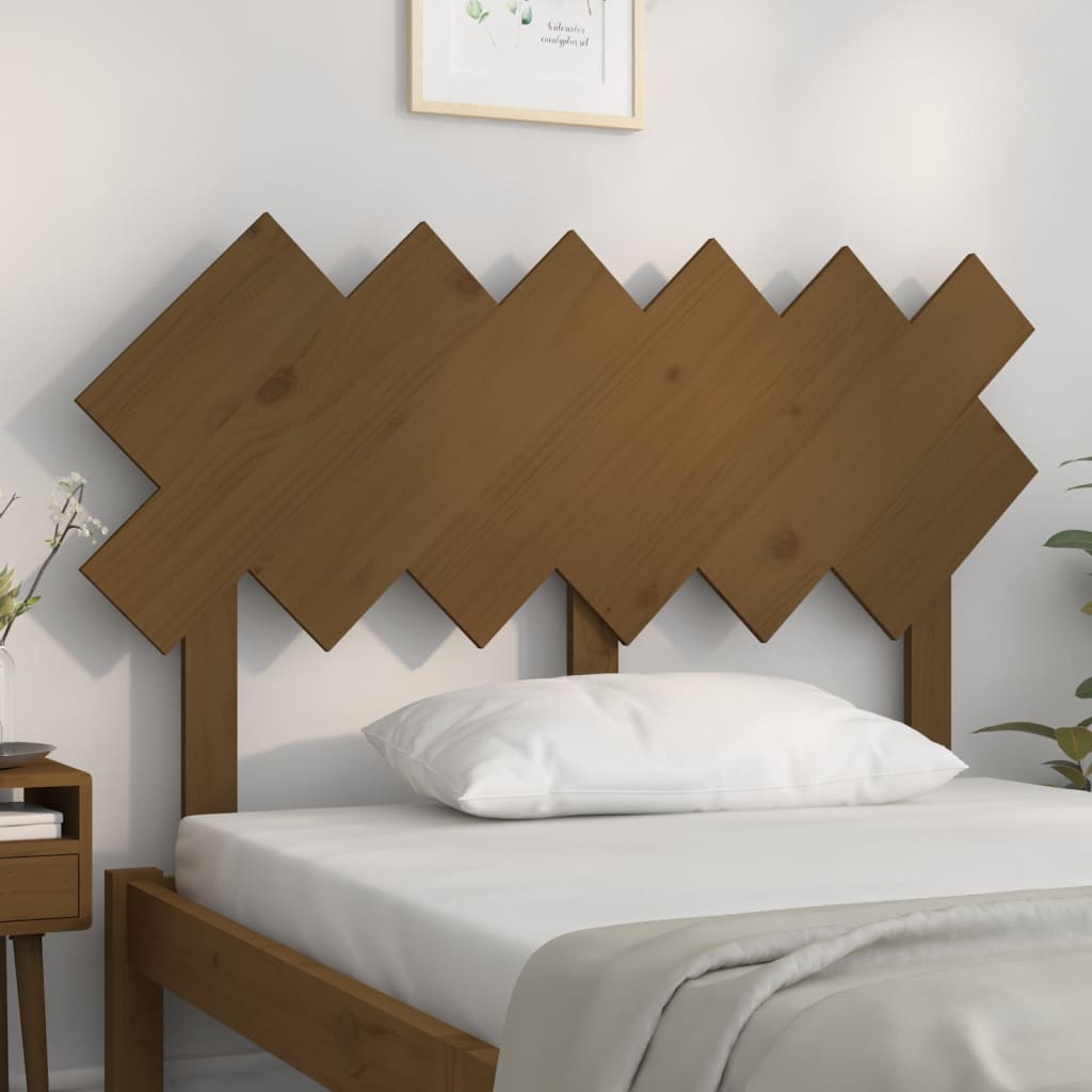 Testiera per Letto Ambra 122,5x3x80,5 cm Legno Massello di Pino - homemem39