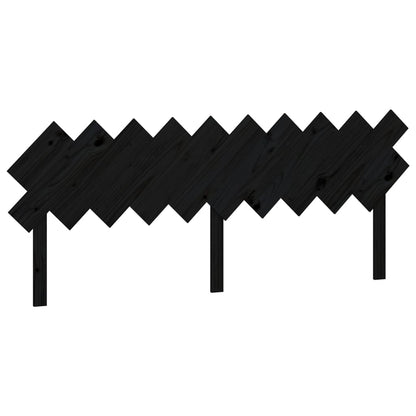 Testiera per Letto Nera 196x3x80,5 cm in Legno Massello di Pino - homemem39