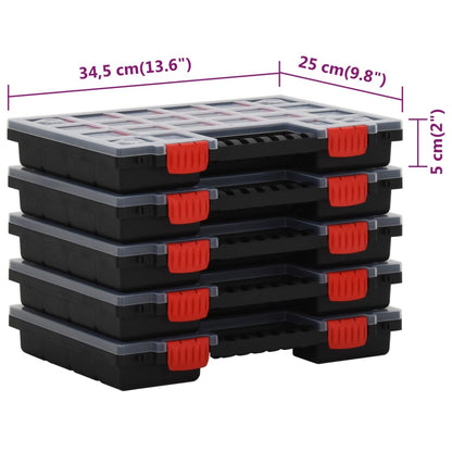 Scatole di Assortimento 5 pz 34,5x25x5 cm in Polipropilene | homemem39
