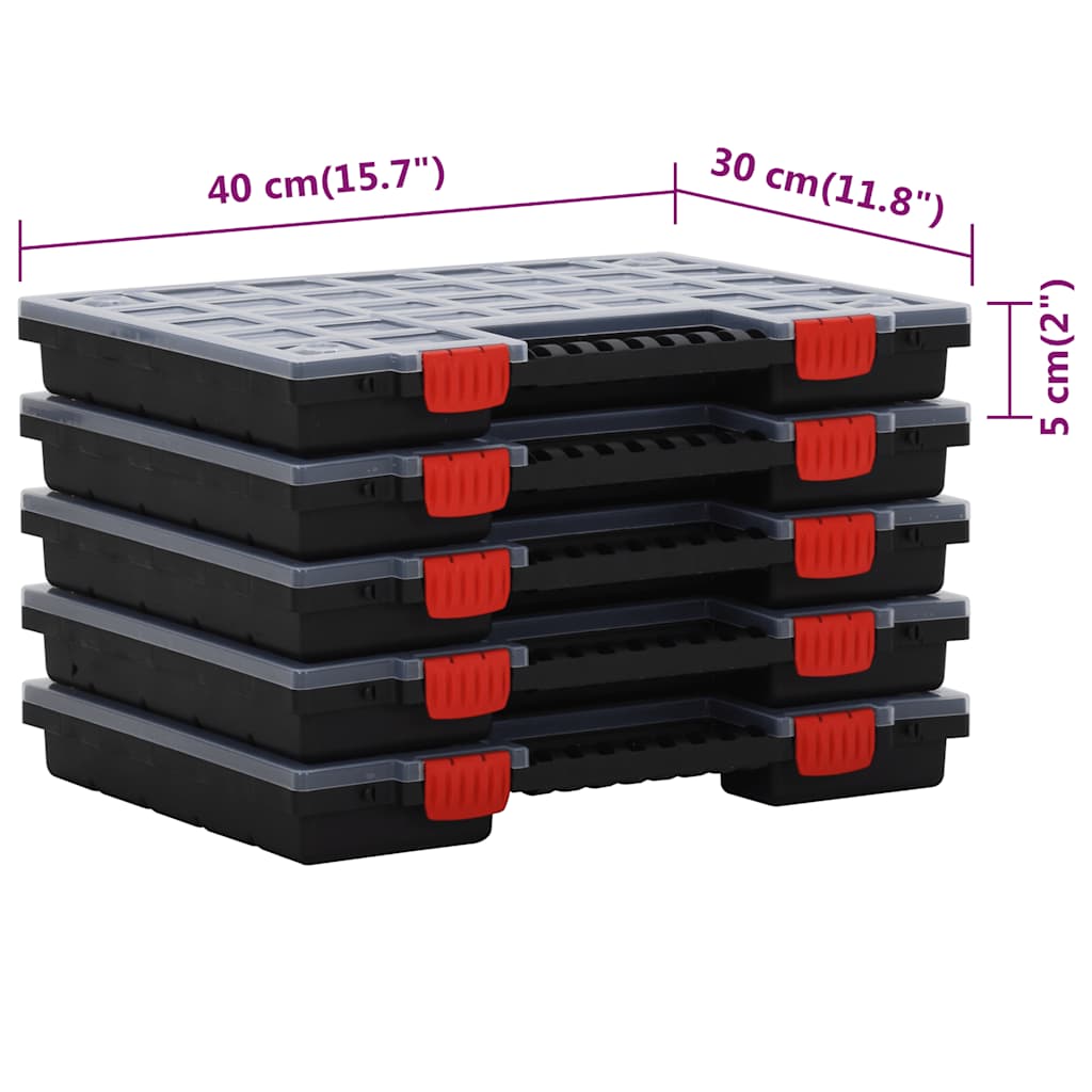 Scatole di Assortimento 5 pz 40x30x5 cm in Polipropilene | homemem39