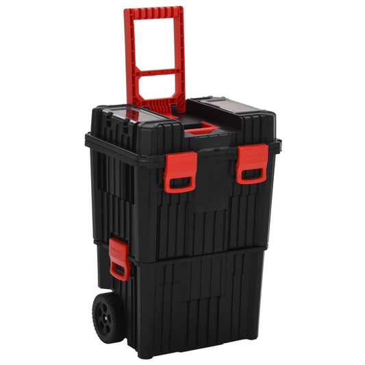 Black and Red Tool Trolley in Polypropylene