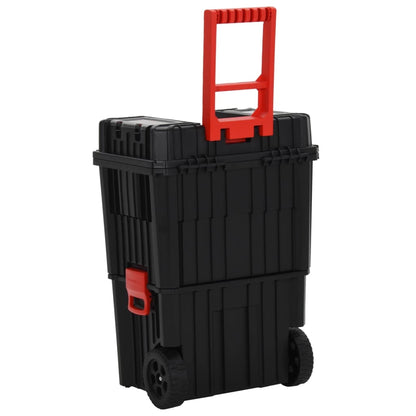 Black and Red Tool Trolley in Polypropylene