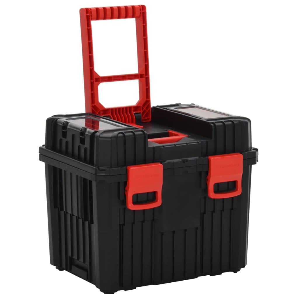 Black and Red Tool Trolley in Polypropylene