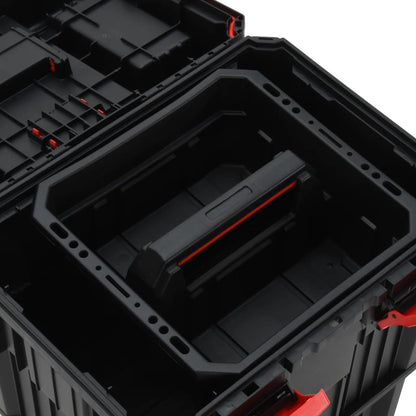 Black and Red Tool Trolley in Polypropylene