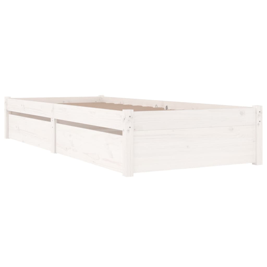 Giroletto Bianco con Cassetti 75x190 cm Small Single | homemem39