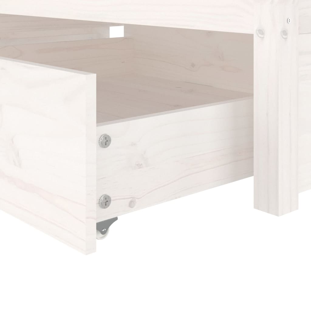 Giroletto Bianco con Cassetti 75x190 cm Small Single | homemem39