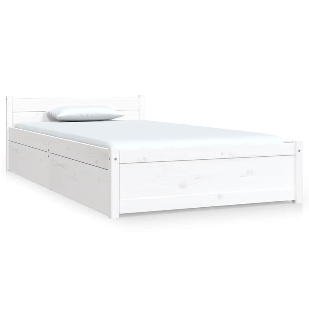 Giroletto Bianco con Cassetti 90x190 cm Single | homemem39