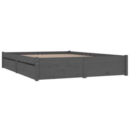 Bed frame with drawers Gray 140x200 cm