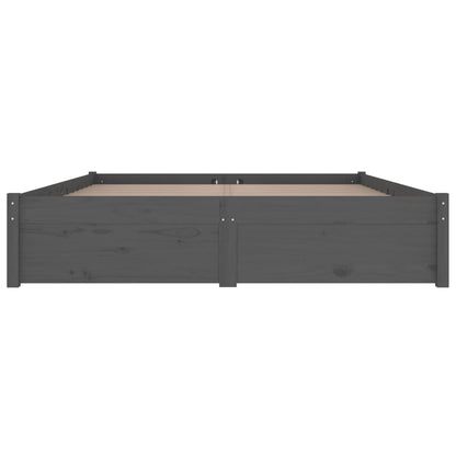 Bed frame with drawers Gray 140x200 cm