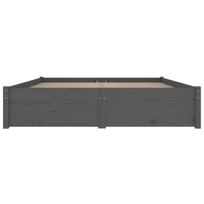 Bed frame with drawers Gray 150x200 cm King