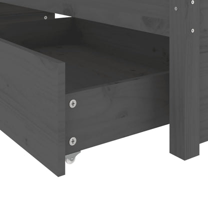 Bed frame with drawers Gray 150x200 cm King