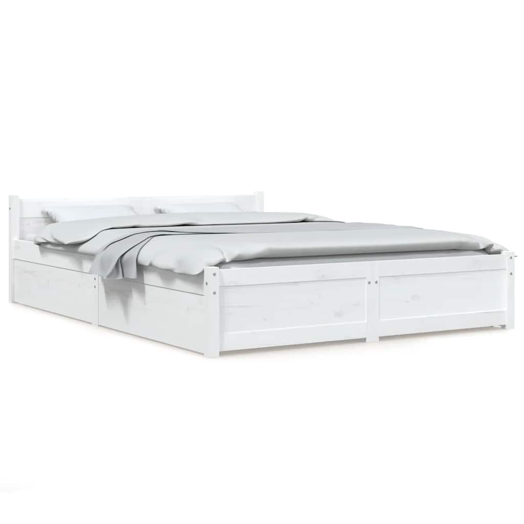 Giroletto con Cassetti Bianco 135x190 cm Double | homemem39