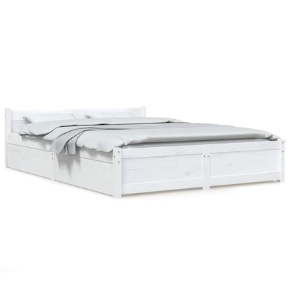Giroletto con Cassetti Bianco 135x190 cm Double | homemem39