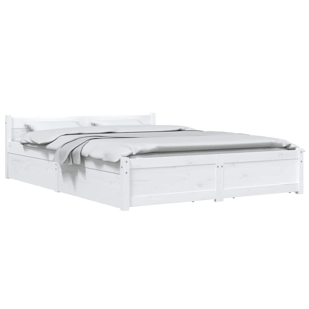 Giroletto con Cassetti Bianco 135x190 cm Double | homemem39