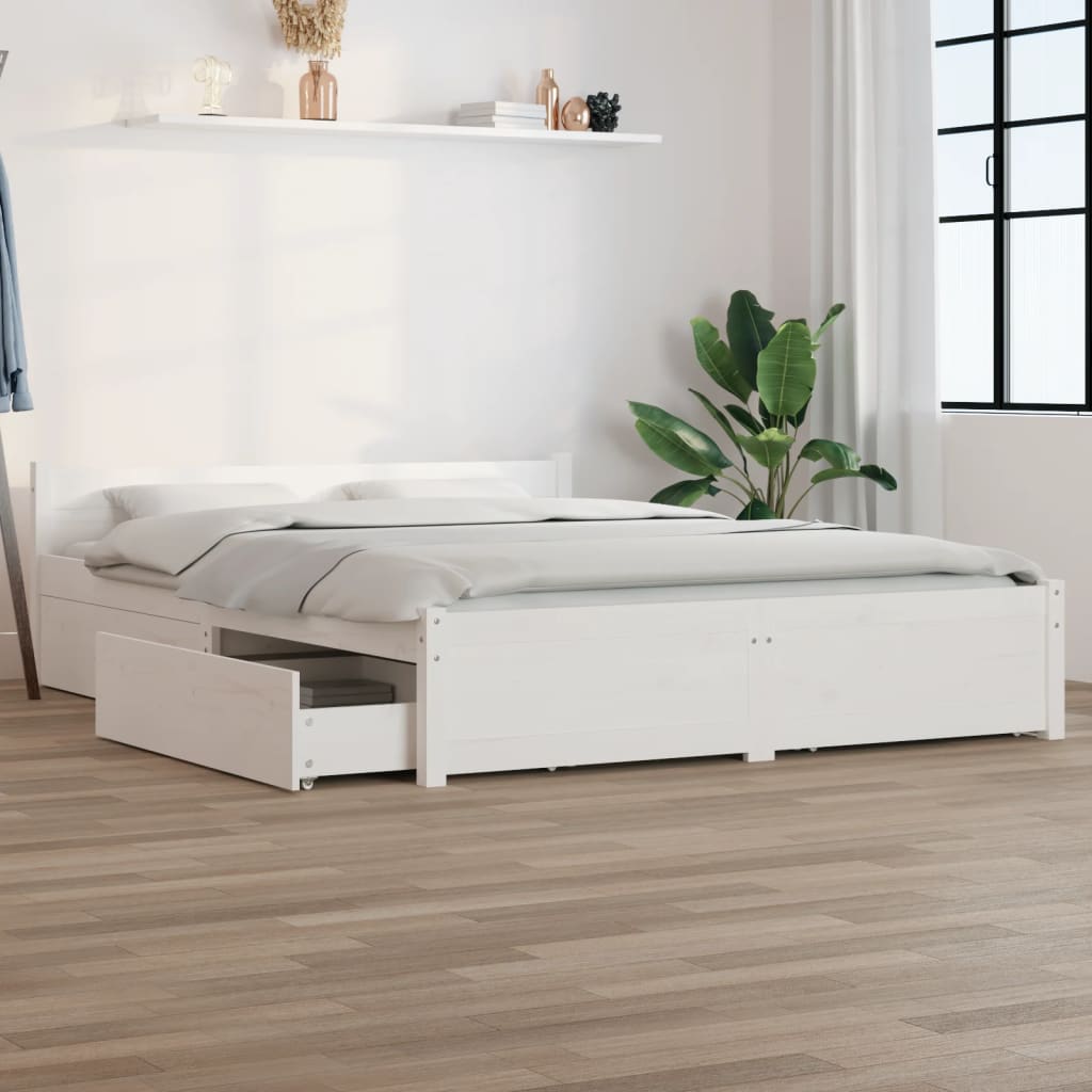 Giroletto con Cassetti Bianco 140x190 cm | homemem39