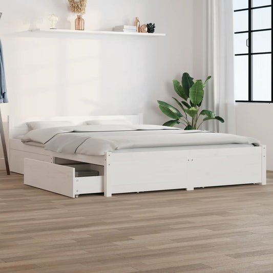 Giroletto con Cassetti Bianco 140x190 cm | homemem39